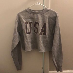 Cropped USA Brandy Melville sweat shirt